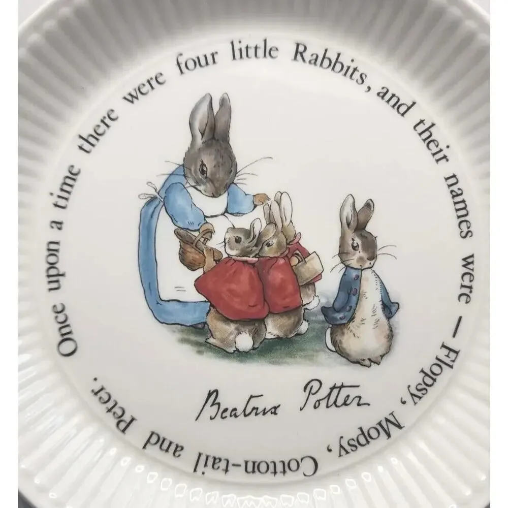 Wedgwood Etruria & Barlaston Beatrix‎ Potter Peter Rabbit 4 Little Rabbits Plate
